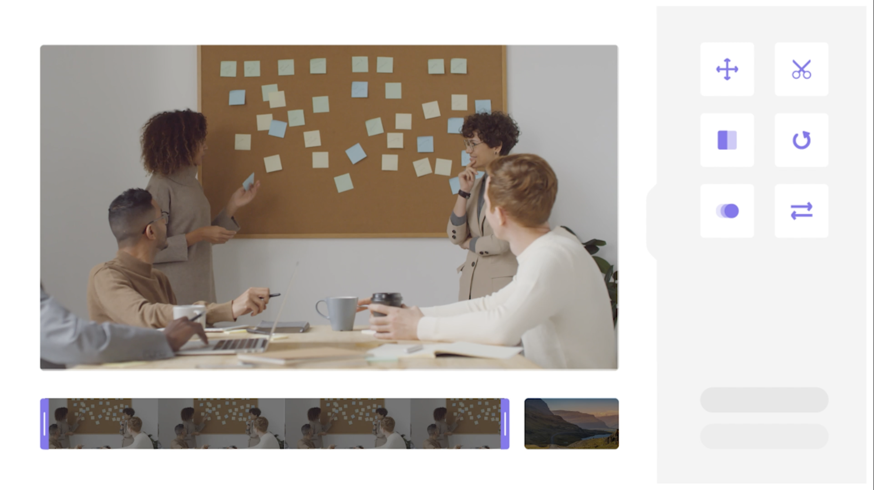 Video trim feature thumbnail